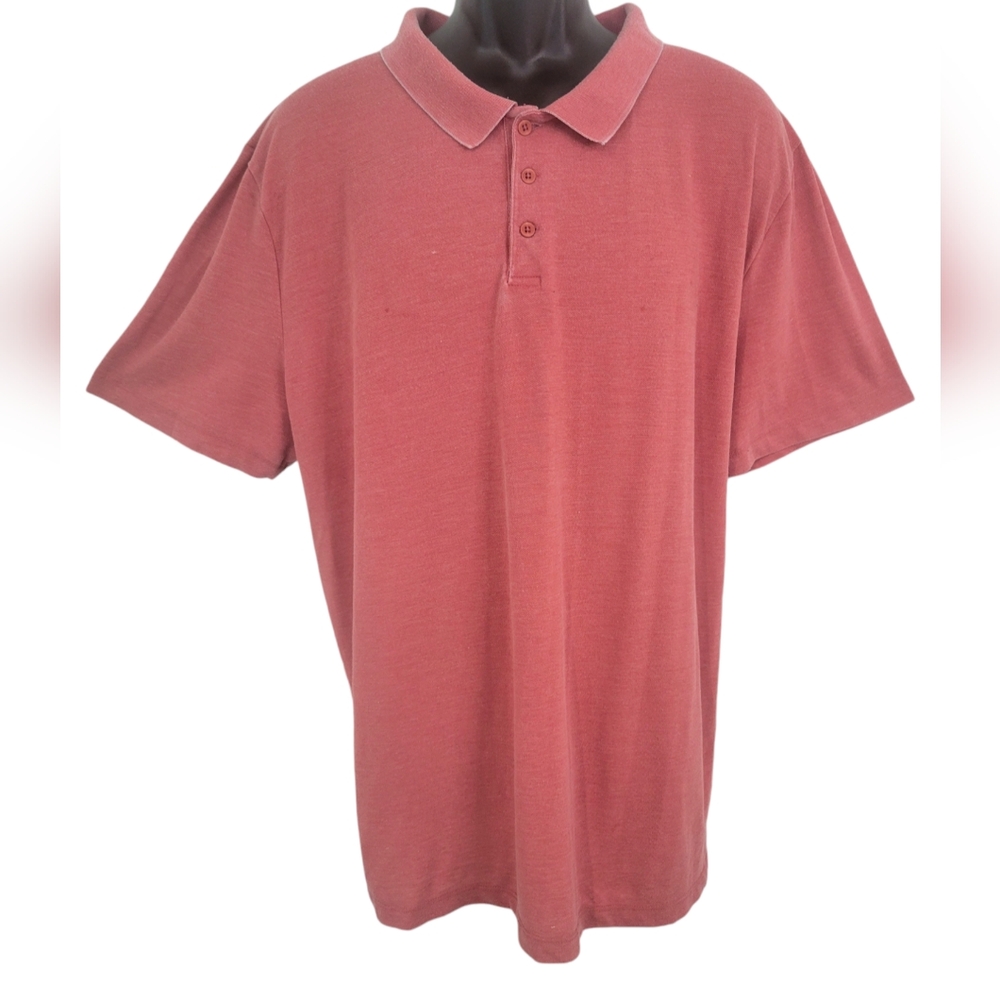 Lucky Brand Venice Burnout Short Sleeve Polo Shirt sz XXL